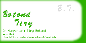 botond tiry business card